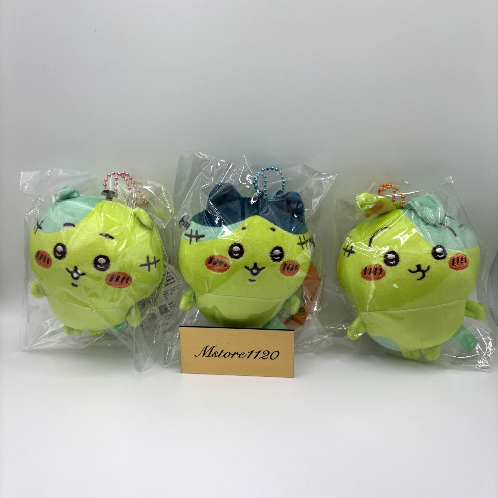Chiikawa Zombie set of 3 Halloween Mascot Plush Key Chain tagged