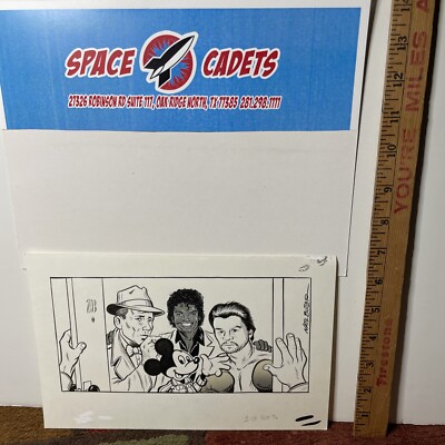 Original Art Comic Art Mickey Mouse Michael Jackson Bogart Nate Butler