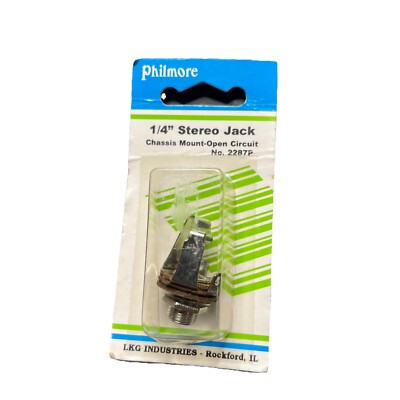 Philmore 2287P 1/4'' Stereo Chassis Mount Open Circuit Stereo Jack