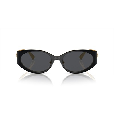 Pre-owned Versace 0ve2263-143387 Black Sunglasses In Gray