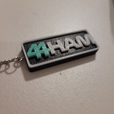 Porte Clefs F1 Lewis Hamilton 44, noir et blanc, 5cm x 2cm x 0,7cm
