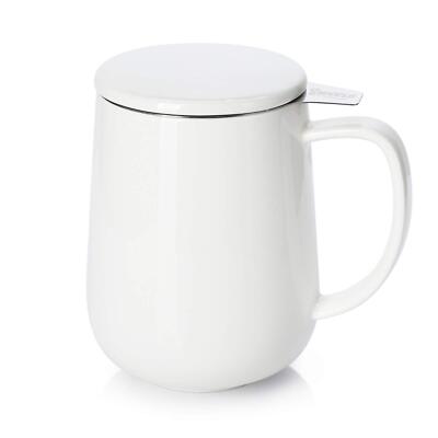 Sweese 20 OZ Porcelain Tea Mug with Infuser and Lid, Loose Leaf Tea Cup, Gift...