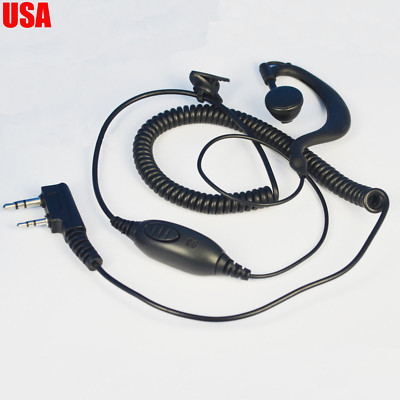 Clip Ear Earpiece Headset Earbone Mic for Kenwood 2 Two Way Radio Walkie Talkie