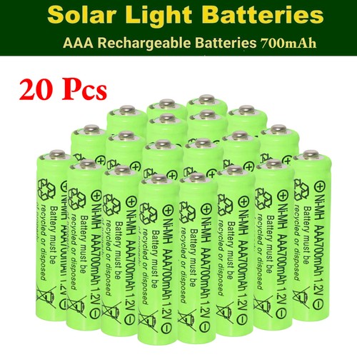 20Pcs AAA Batteries Rechargeable 1.2V 700mAh Ni-MH for Garden Solar Light US