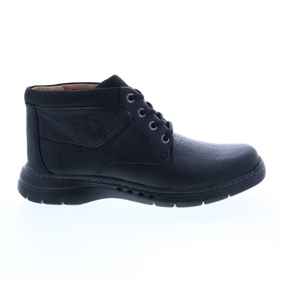 

Clarks Un Brawley Up 26151780 Мужские черные кожаные повседневные классические ботинки на шнуровке, Черный, Clarks Un Brawley Up