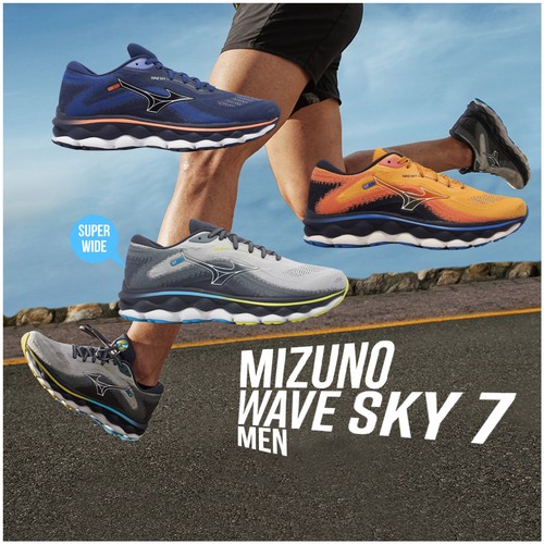 Мужские беговые кроссовки Mizuno Wave Sky 7 Standard/Super Wide, выбор 1