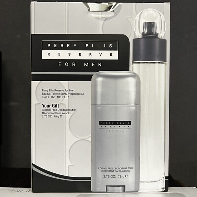 Perry Ellis Reserve Men 2 Pieces GiftSet 3.4 oz EDT Spr + Deodorant Stick (----