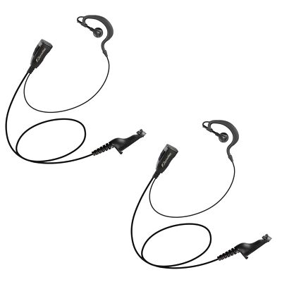 2 Pack Arrowmax AEH1500-M9 G-Shape Earphone for Motorola XPR7380E XPR7580E