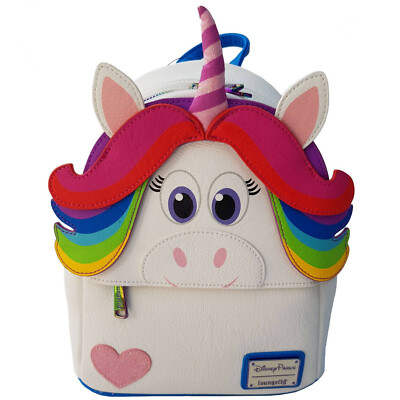 Loungefly x Disney Rainbow Unicorn Inside Out Mini Backpack Bag Cosplay Parks