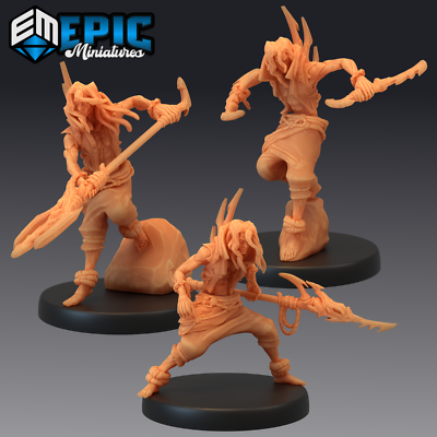 Marine Warrior DnD Miniatures – Sea Fighters by Epic Miniatures | 28mm Resin