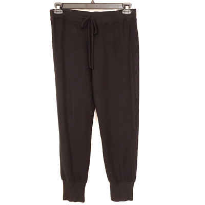 Three Dots Tencel Knit Pull On Cuffed Jogger Pants Black Sz M Original MSRP 120