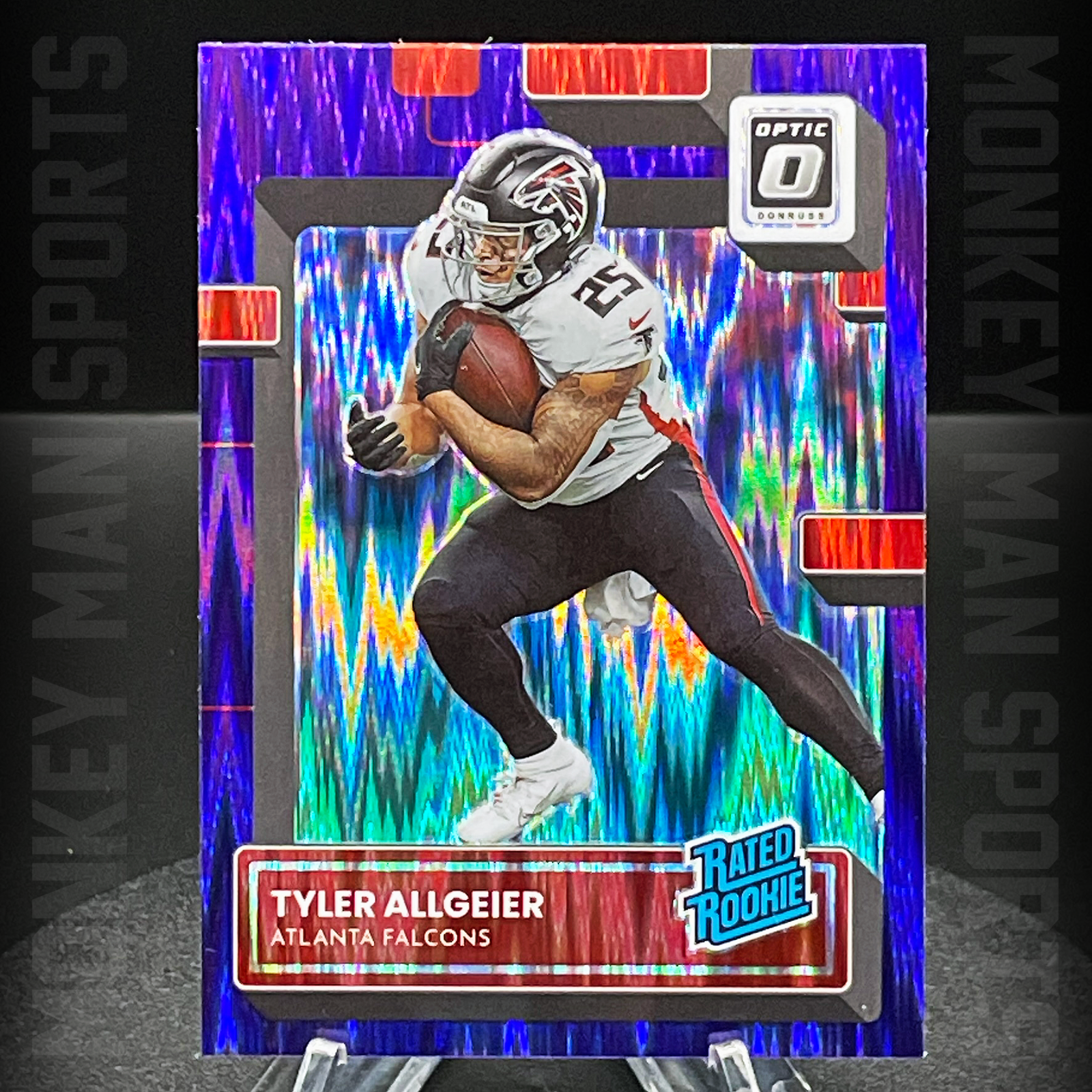 2022 Optic - Tyler Allgeier Rated Rookie RC - #278 PURPLE SHOCK HOLO FALCONS