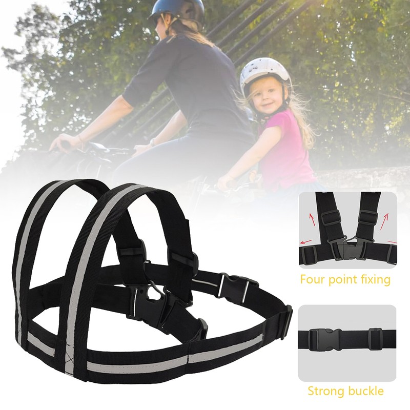 Motorcycle Bicycle Bike Safety Seat Belt Strap Harness Fixing Belts for Kids