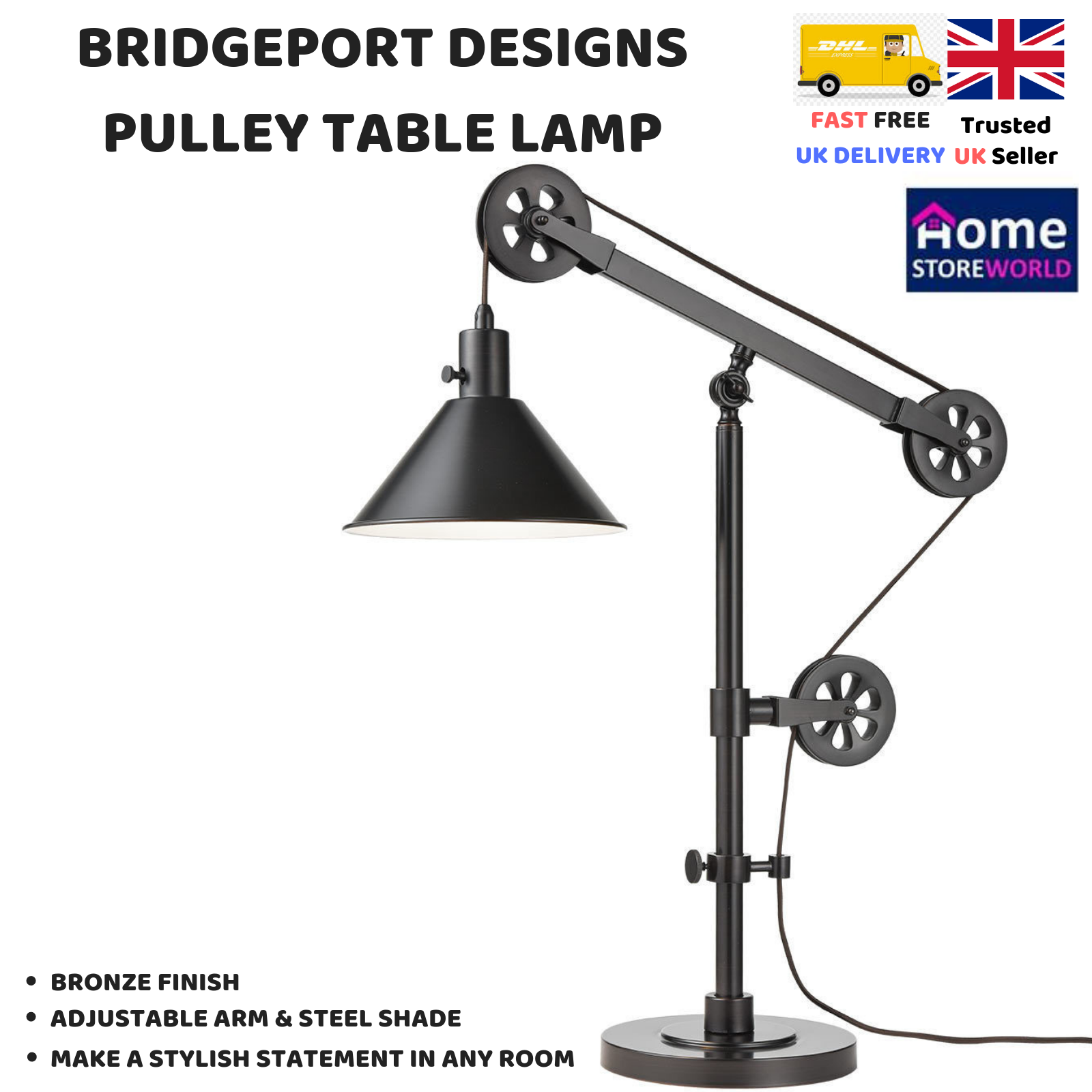 Lamps Bridgeport Designs Pulley Floor Lamp Light Light Lamps