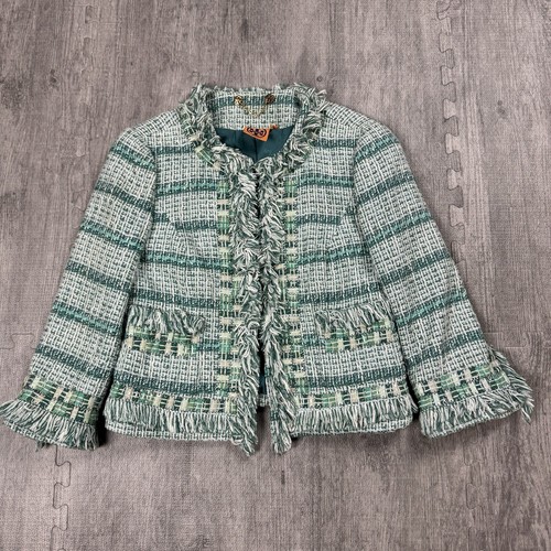 ジャケット TORY BURCH Black Tweed Blazer Printed Down Jacket: Women's Designer Coats | Tory Sport