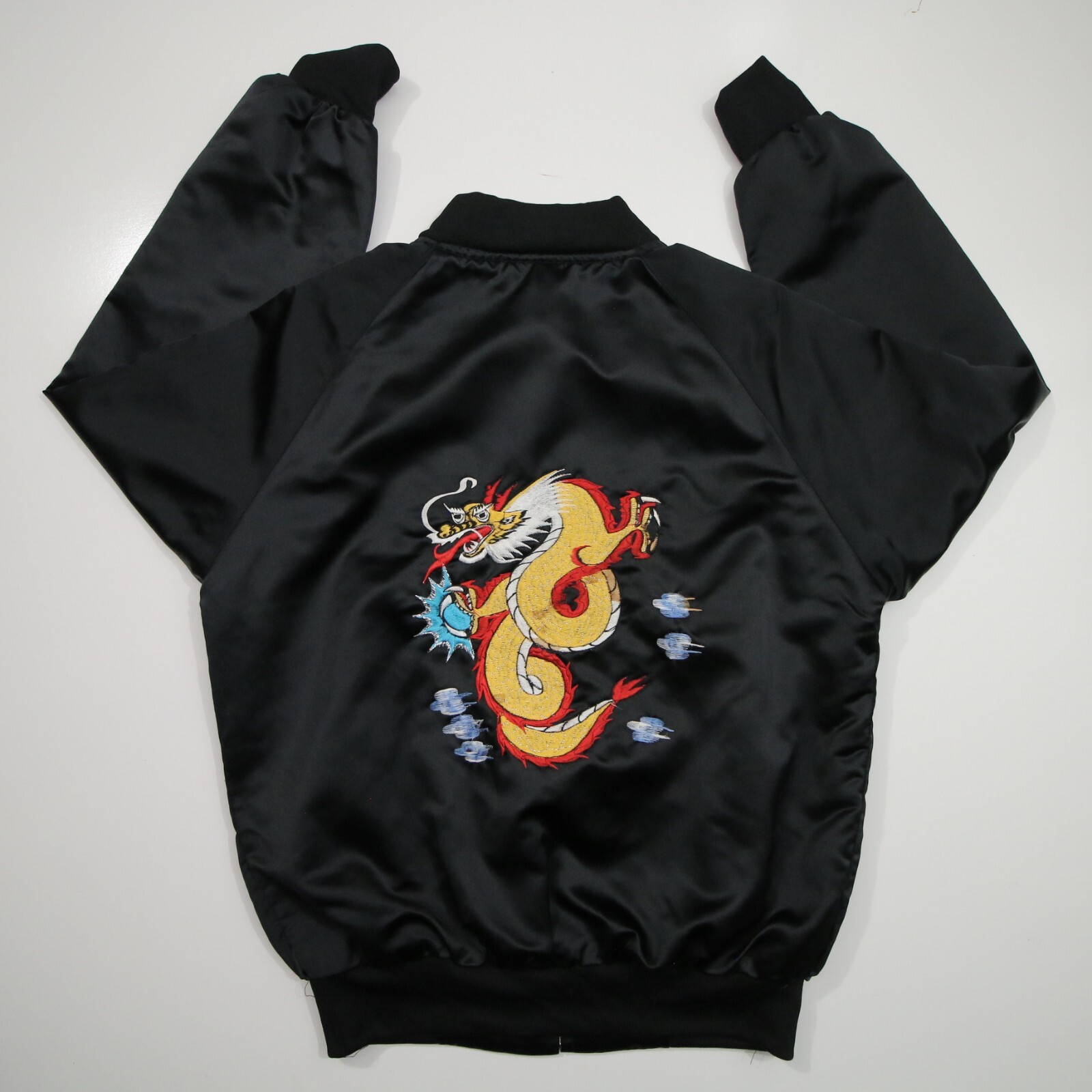 1980s Korea Souvenir Sukajan Jacket Mens Medium Dragon Motif