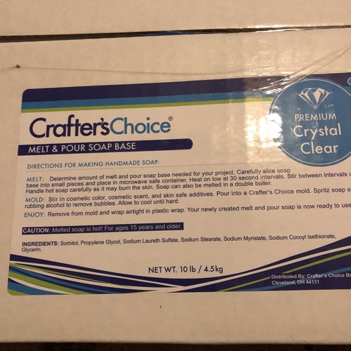 Premium Crystal Clear Melt & Pour Soap Base 10 Pound Slab - Crafters Choice MP