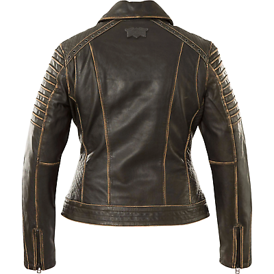 Pre-owned Affliction Leather True Destiny Women's Jacket Black Biker Mma