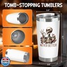 34HD Christmas Halloween Gifts, Skeleton Tumbler with Lid 20oz, Horror Coffee Mug, Skeleton Cup, Skull Travel Mug, Sarcasm Horror Christmas Gifts for Women