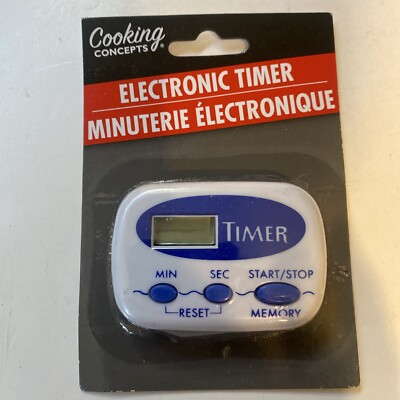 Cooking Concepts Electronic Timer New Blue Stocking Stuffer