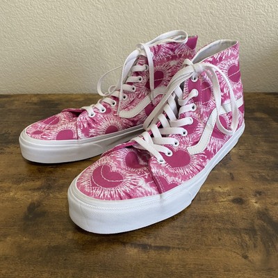 Vans SK8-Hi Tapered Heart Print Sneakers Pink Size M10 W11.5 SB7