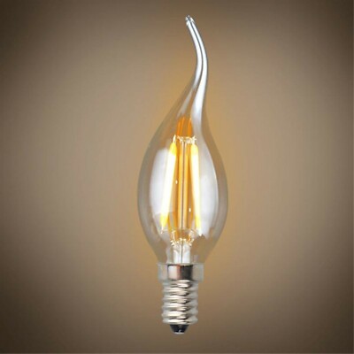 E14 - C35 Vintage Edson Antique Bulbs Flame Style Industrial Filament Light Bulb