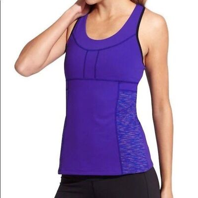 Athleta Purple Space Dye Athletic Racerback Tank Top Workout W...