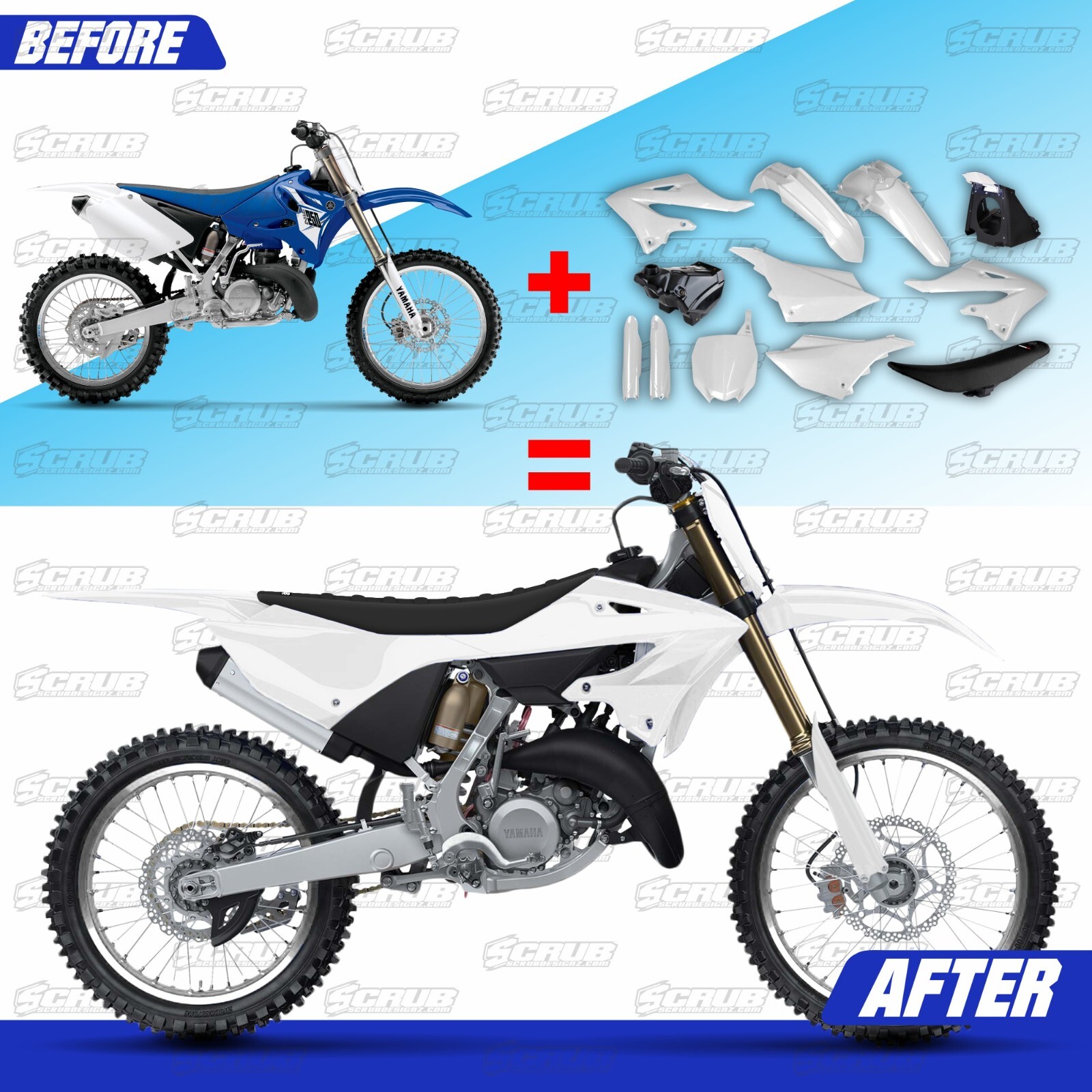 ヤマハYZ 125/250(2002-2021)用Polisport再スタイリング