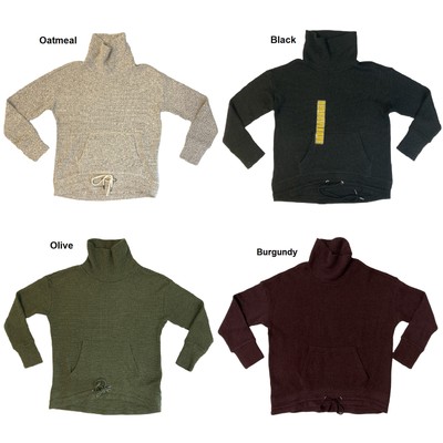 

Женский теплый текстурированный пуловер с воротником-трубой Members Mark