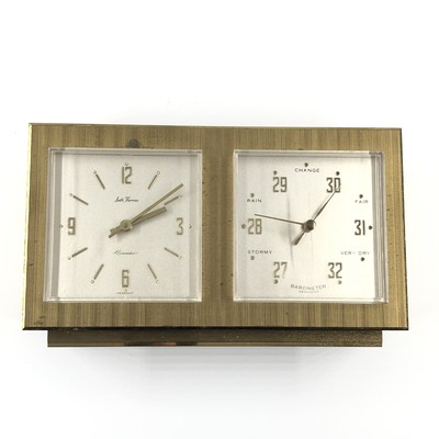 Vintage Brass Seth Thomas Charleston Desk Clock Barometer - AS IS for Parts