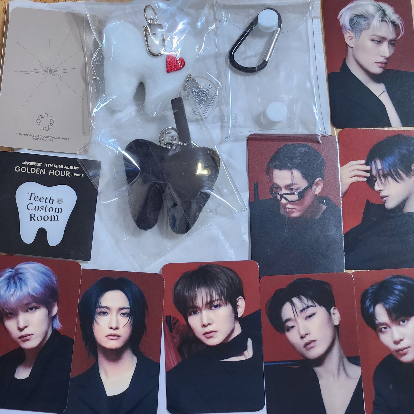 ATEEZ LUCKYDRAW PHOTOCARD TOOTH 11TH MINI ALBUM [GOLDEN HOUR