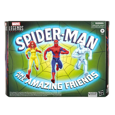 Hasbro Marvel Legends Firestar & Mis. Lion, Spider-Man & Iceman 3 Pack