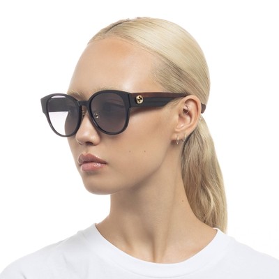 GUCCI GUCCI GG1304SK-001 BLACK HAVANA GREY SUNGLASSES