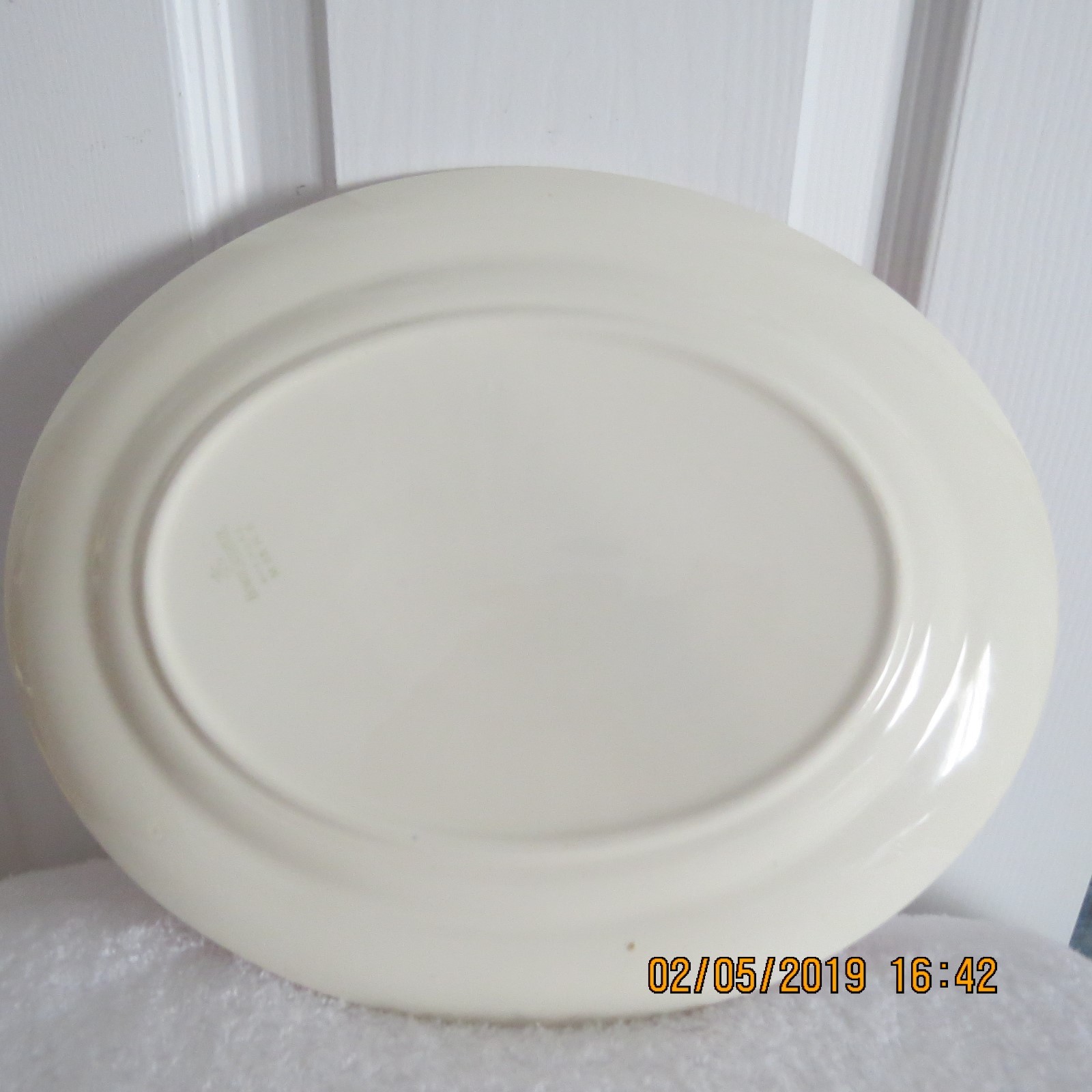 VINTAGE HOMER LAUGHLIN 12'' X 9'' SERVING PLATES PINK WHEAT A56N6 STYLE  1950S