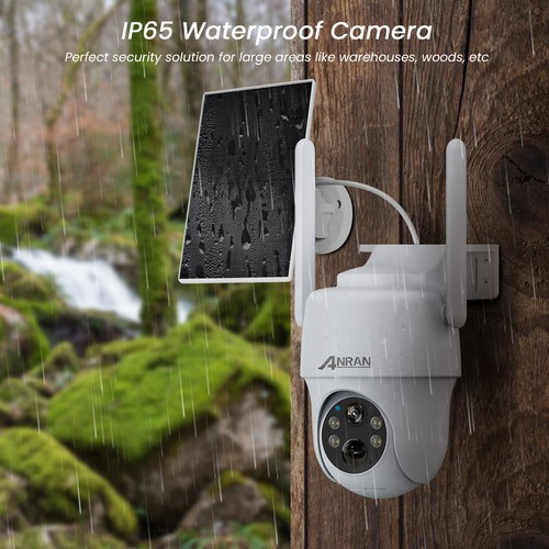 4G LTE Cellular Solar Battery Power Security Camera Wireless Outdoor w/ Sim Card