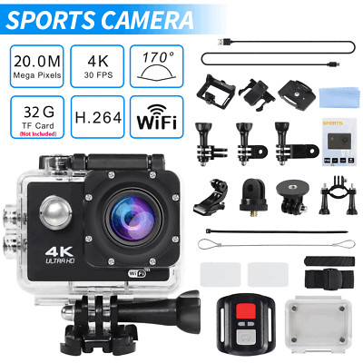 4K Action Camera/ Sport Camera Wifi 1080P HD Waterproof DVR Camcorder Remote