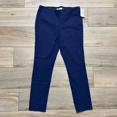 Emerson Rose Skinny Chino Pull On Ankle Pants Womens Size 8 Navy Peacoat