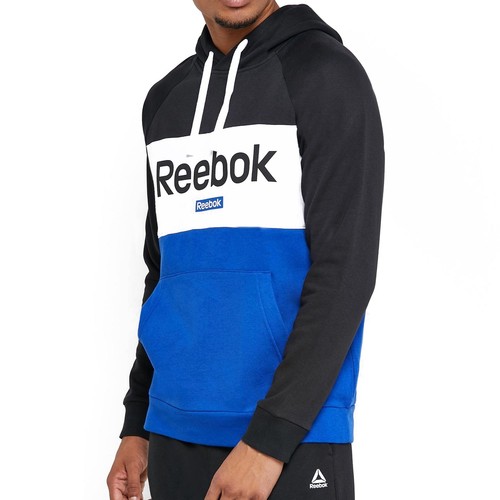 

[EJ9866] Мужская толстовка с капюшоном Reebok Training Essentials с большим логотипом, Синий