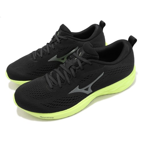

Мужские кроссовки Mizuno Wave Revolt 2 Black Grey Volt J1GC2181-53, Черный, Wave Revolt 2