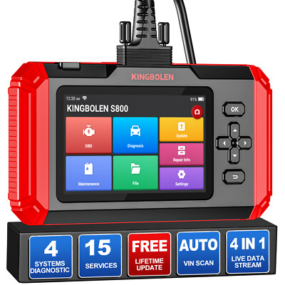 2024 KINGBOLEN S800 OBD2 Car Scanner Engine ABS SRS SAS TPMS EPB Diagnostic Tool