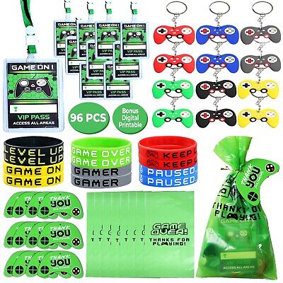 84 Pcs Video Game Party Favors for Kids, Gaming Party, Game On Party Supplies