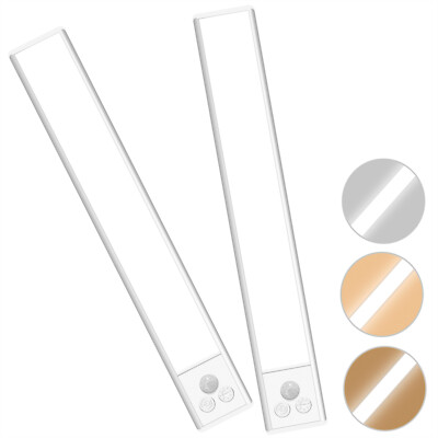 Double-Sided LED Closet Light with Motion Sensor USB Rechargeable, 3 Modes 2Pack