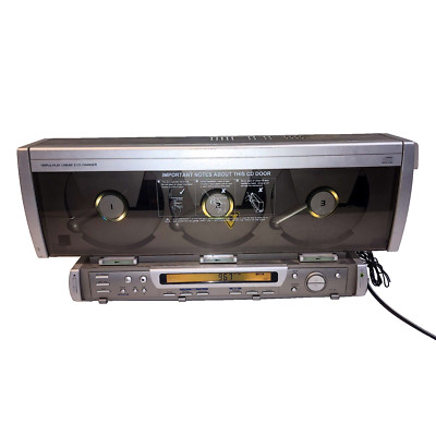 Vintage Emerson MS3100 Triple-Play Linear CD Changer - Radio - Aux Input. Tested