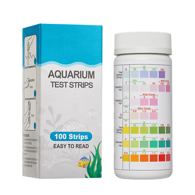  100Pcs Aquarium Test Strips Fish Tank 7IN1 PH Water Test Strips Kit Freshwater 