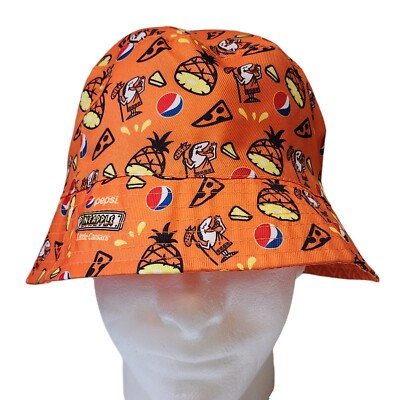 Little Caesars PINEAPPLE Pepsi BUCKET HAT Reversible Limited Edition Promo New