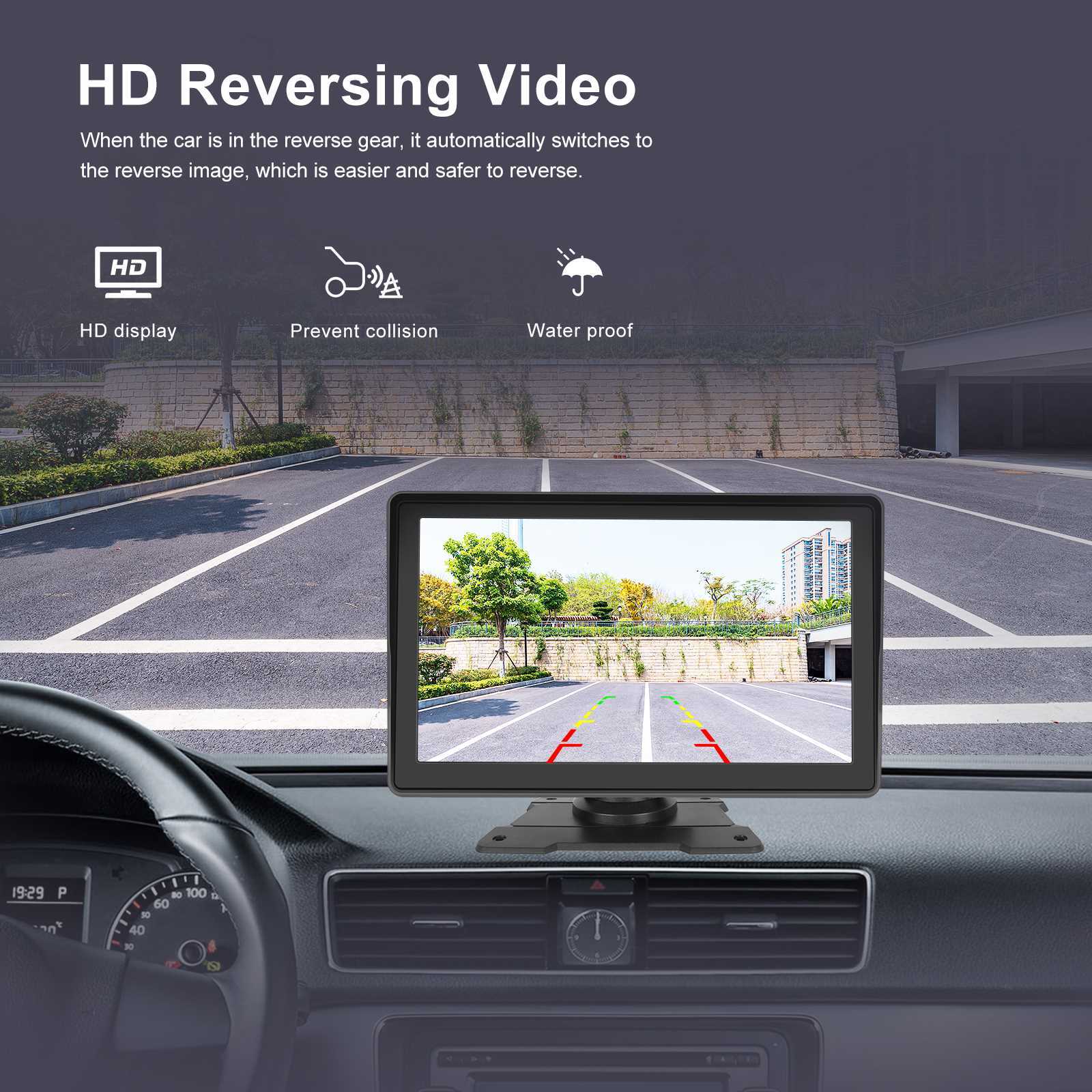 7" Portable Wireless Apple Carplay Car Stereo Android Auto BT Touch Screen Radio