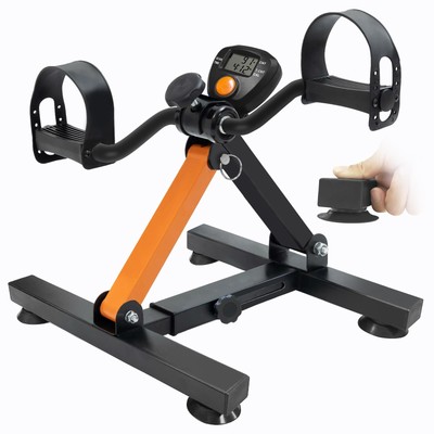 Under Desk Bike Pedal Exerciser, Adjustable Heights & Foldable Cycle Exercise...