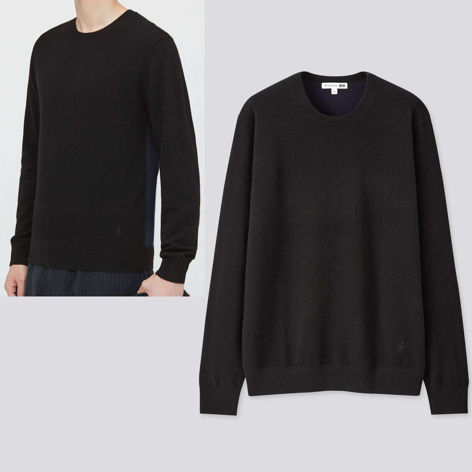 UNIQLO JW Anderson Cashmere Crew Neck Long-Sleeve Sweater in
