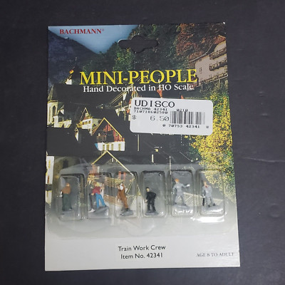 BACHMANN HO Scale MINI-PEOPLE NO# 42341 TRAIN WORK CREW New Z95