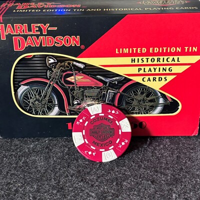 Harley Davidson 1997 Limited  Edition Tin W/Certification Number-2 Card Decks